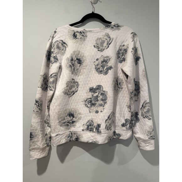 NEW Loft Sweatshirt Womens Small Floral Travel Lightweight Coastal 100% Cotton - Picture 2 of 6